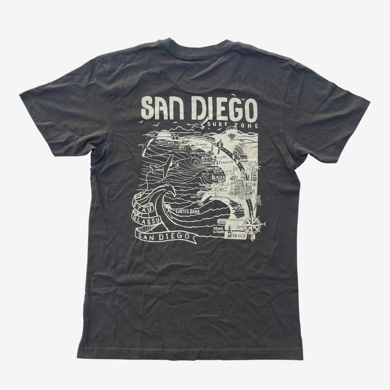 San Diego Map T-shirt with Surf Co. Logo – Urban Beach House