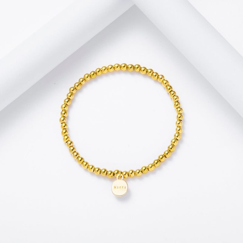 Mauka Beaded Gold Bracelet