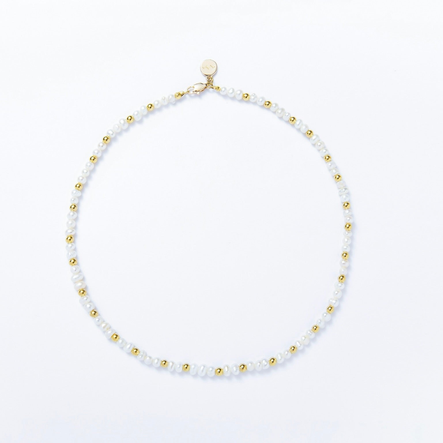Mauka Gold and Pearl Beaded Necklace