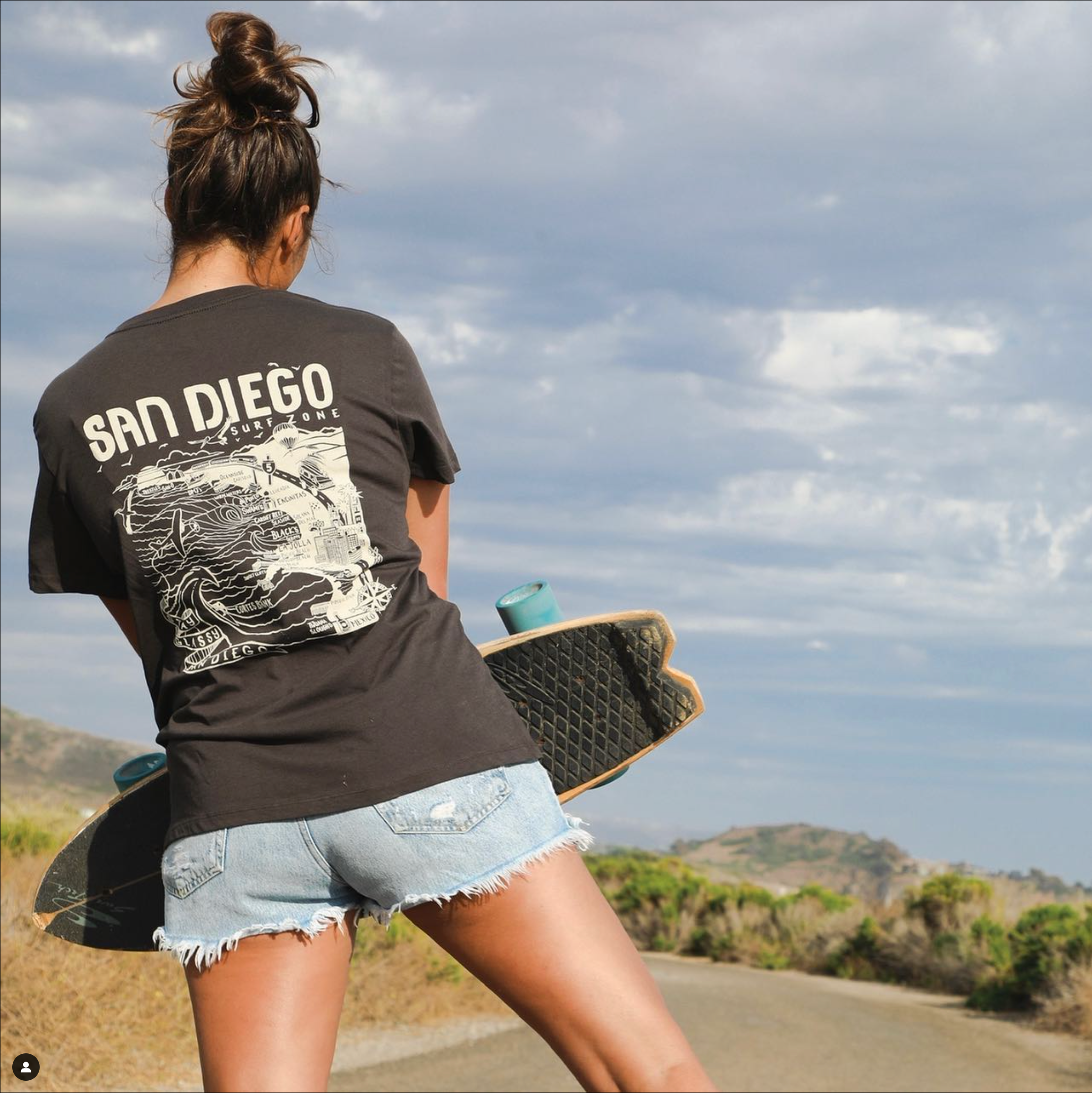 San Diego Map T shirt with Surf Co. Logo Urban Beach House