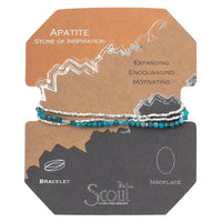 Delicate Stone Wrap - Apatite/Silver