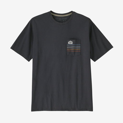 M's Line Logo Ridge Stripe Organic Pocket T-Shirt